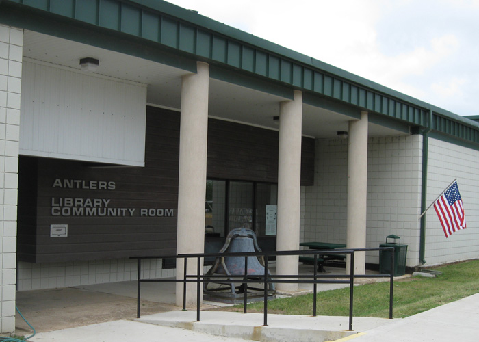 Antlers Library front entrance