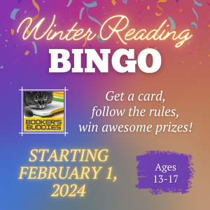 Winter Reading Bingo Starting February 1 for ages 13-17