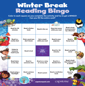 Winter Break Reading Bingo from Capstone.org